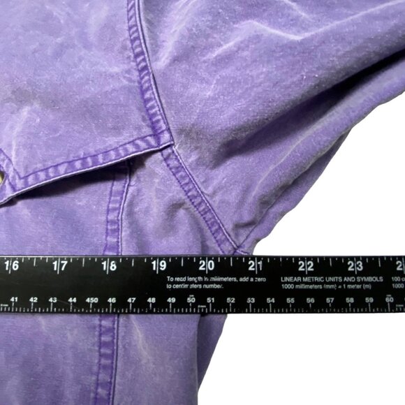 Vtg FRONTIER SERIES Men Western Denim Shirt Button Down Long Sleeve Sz M Purple - Picture 4 of 9
